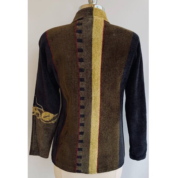 NWT Mina Norton Jacket Blazer Asian Inspired Chenille USA L - Picture 3 of 12